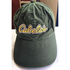 Cabela's Hat Men's Adjustable Green Classic Logo Embroidered Cap O/S Fits Most